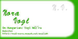 nora vogl business card